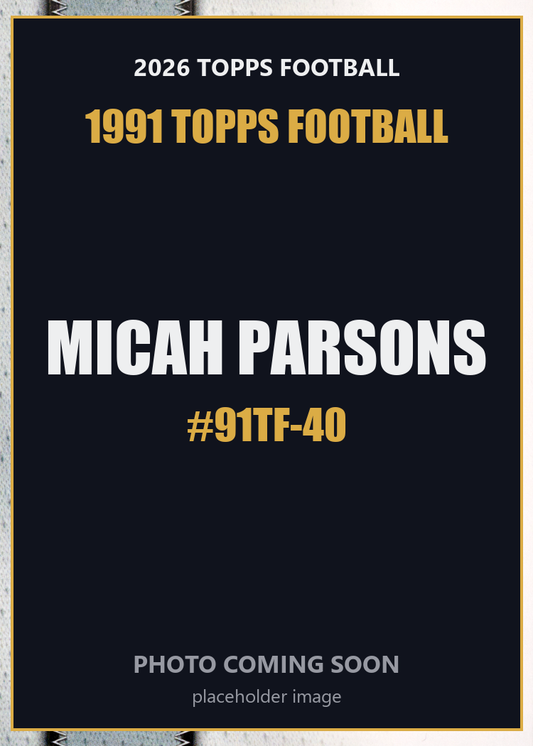 2026 Topps Football Micah Parsons 1991 Topps Football #91TF-40