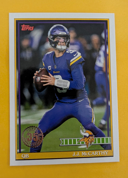 2026 Topps Football J.J. McCarthy 1991 Topps Football #91TF-41