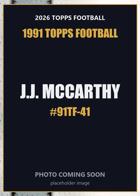 2026 Topps Football J.J. McCarthy 1991 Topps Football #91TF-41