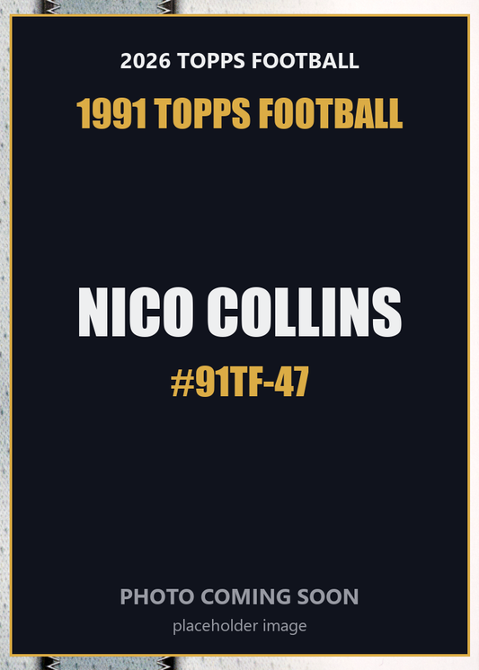 2026 Topps Football Nico Collins 1991 Topps Football #91TF-47