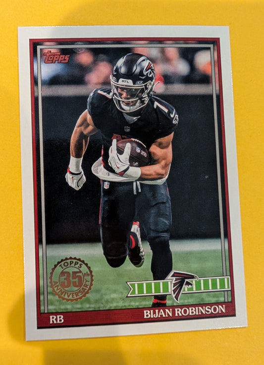 2026 Topps Football Bijan Robinson 1991 Topps Football #91TF-6