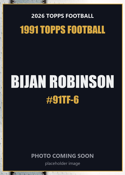 2026 Topps Football Bijan Robinson 1991 Topps Football #91TF-6