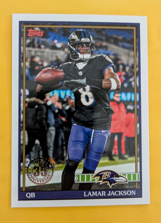 2026 Topps Football Lamar Jackson 1991 Topps Football #91TF-7