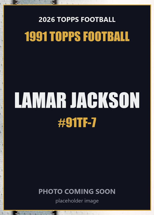 2026 Topps Football Lamar Jackson 1991 Topps Football #91TF-7
