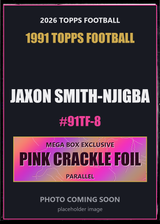 2026 Topps Football Jaxon Smith-Njigba 1991 Topps Football #91TF-8 Pink Crackle Foil