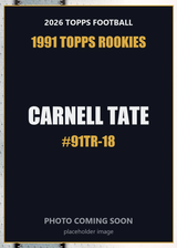 2026 Topps Football Carnell Tate 1991 Topps Rookies #91TR-18