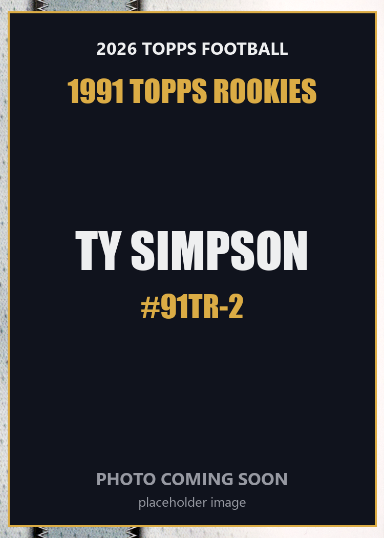 2026 Topps Football Ty Simpson 1991 Topps Rookies #91TR-2