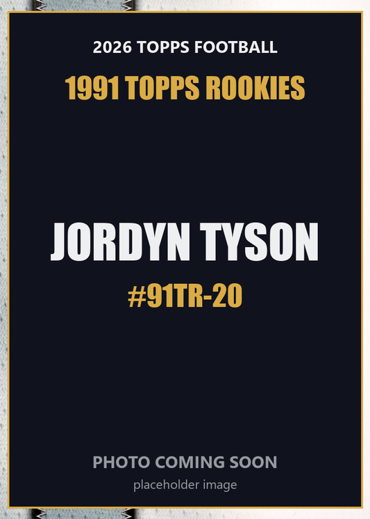 2026 Topps Football Jordyn Tyson 1991 Topps Rookies #91TR-20