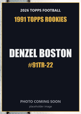 2026 Topps Football Denzel Boston 1991 Topps Rookies #91TR-22
