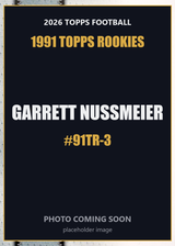 2026 Topps Football Garrett Nussmeier 1991 Topps Rookies #91TR-3
