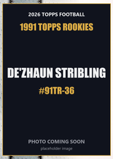2026 Topps Football De'Zhaun Stribling 1991 Topps Rookies #91TR-36
