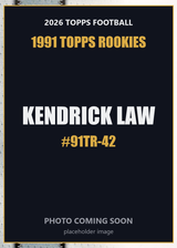 2026 Topps Football Kendrick Law 1991 Topps Rookies #91TR-42
