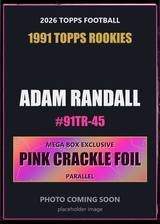2026 Topps Football Adam Randall 1991 Topps Rookies #91TR-45 Pink Crackle Foil