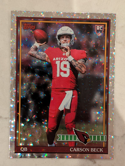 Carson Beck 91TR-5 2026 Topps Football 1991 Topps Mega Box Crackle Foil