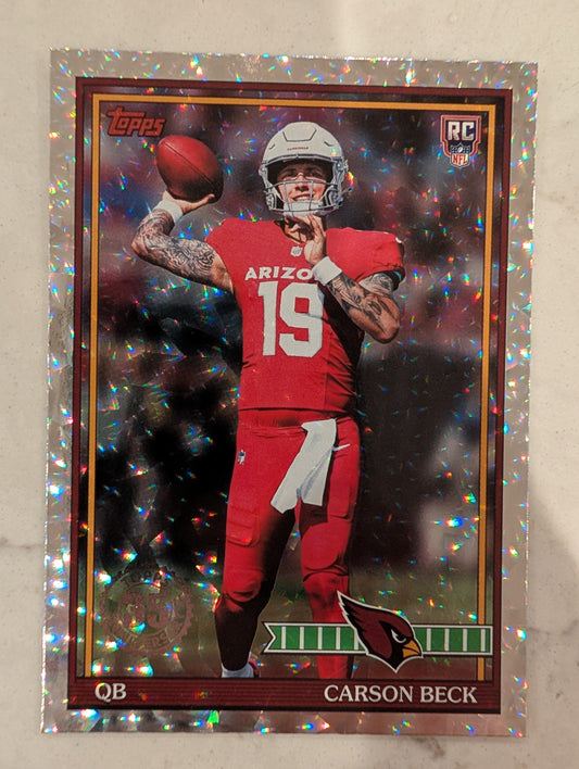 Carson Beck 91TR-5 2026 Topps Football 1991 Topps Mega Box Crackle Foil