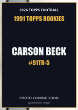 2026 Topps Football Carson Beck 1991 Topps Rookies #91TR-5
