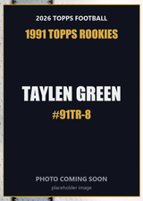 2026 Topps Football Taylen Green 1991 Topps Rookies #91TR-8