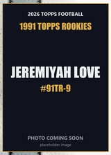 2026 Topps Football Jeremiyah Love 1991 Topps Rookies #91TR-9
