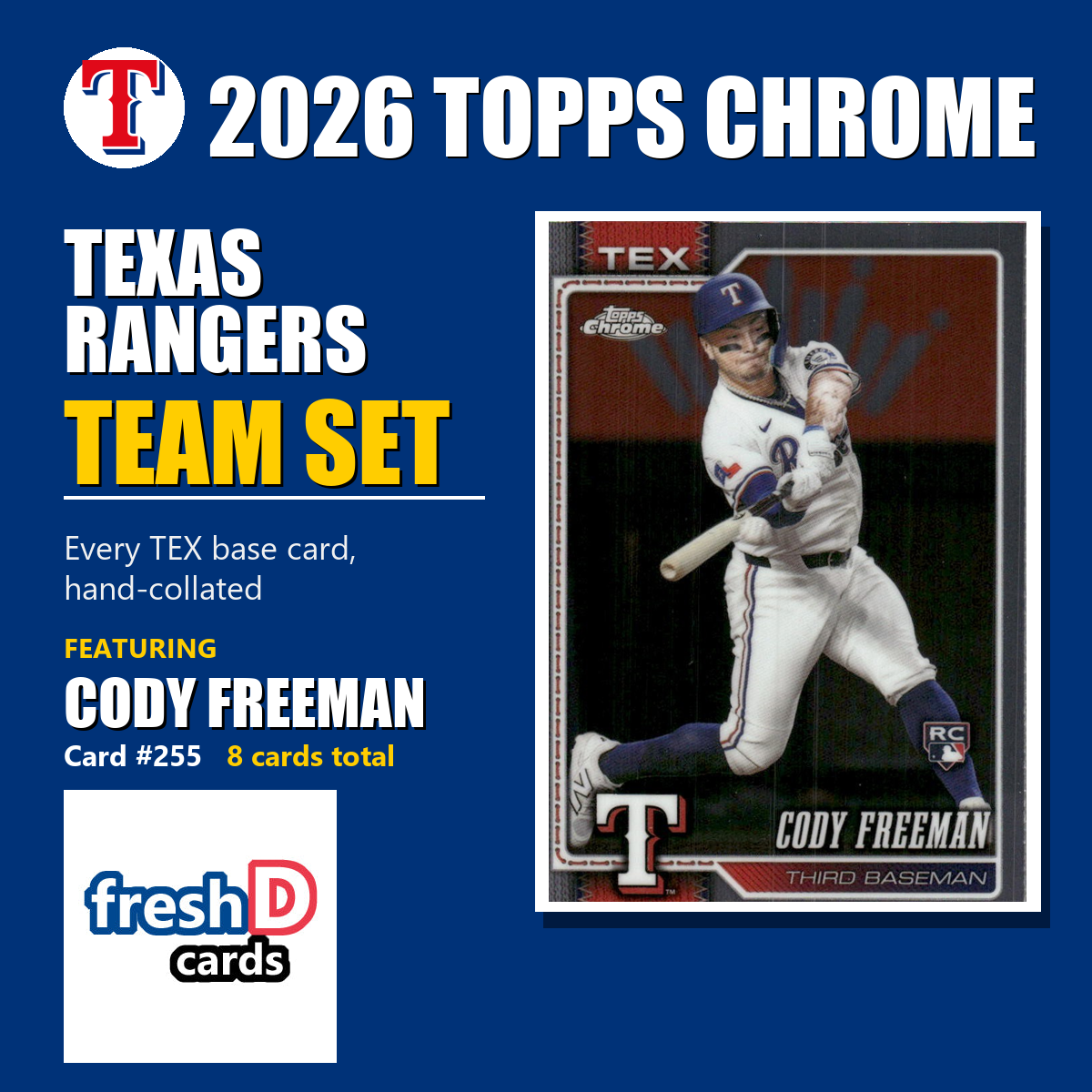 Texas Rangers 2026 Topps Chrome team set