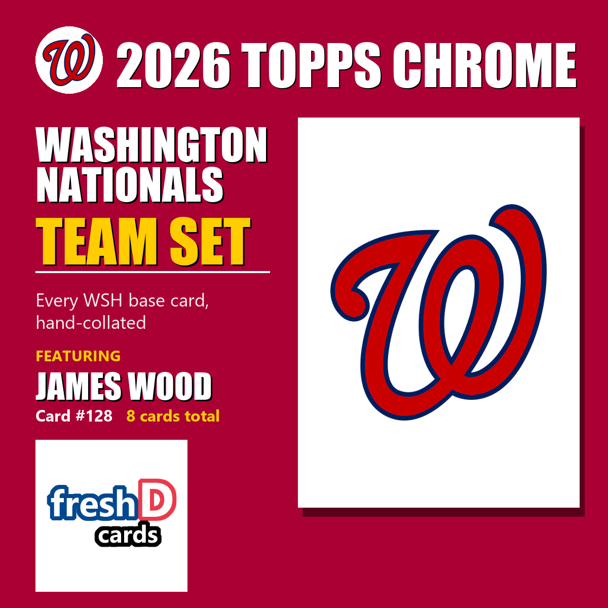 Washington Nationals 2026 Topps Chrome team set
