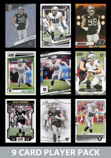 Maxx Crosby 9 Card Player Pack 2023 2024 2025 Donruss Panini Score Las Vegas Raiders
