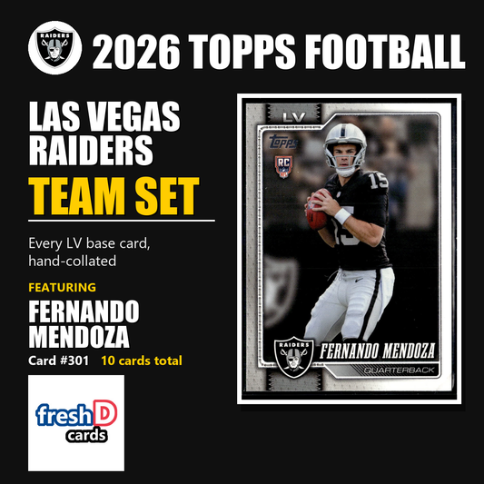 Las Vegas Raiders 2026 Topps Football team set