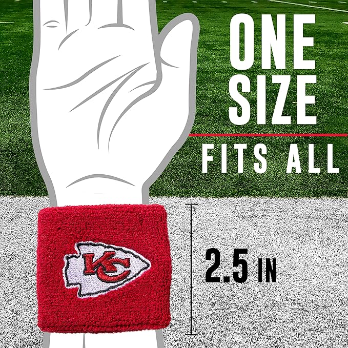 Franklin Sports NFL Football Team Logo Wristbands - Pair of Youth Wristbands for Costumes and Uniforms