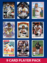 Ronald Acuna Jr 9 Card Player Pack 2025 2024 2023 Topps Bowman Atlanta Braves