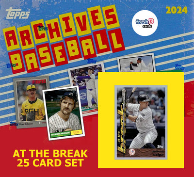 2024 Topps Archives At The Break Complete Set 25 Cards Soto Imanaga Harper plaque