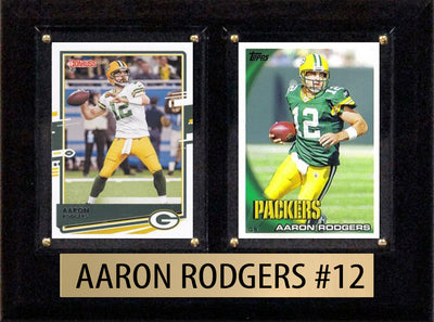 Aaron Rodgers Score Donruss 2022 2021  2 Card 6" x 8" Plaque Green Bay Packers