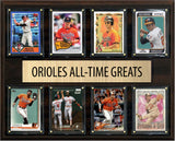 Baltimore Orioles All Time Greats Legends Plaque 8 Cards Cal Ripken Manny Machado Palmer