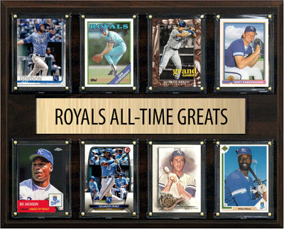 Kansas City Royals All Time Greats Legends Plaque 8 Cards George Brett Bo Jackson Sal Perez