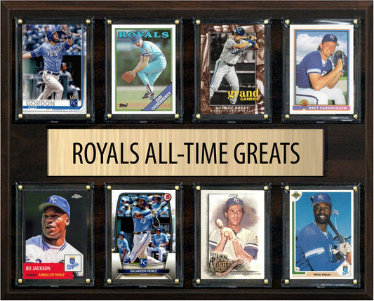 Kansas City Royals All Time Greats Legends Plaque 8 Cards George Brett Bo Jackson Sal Perez