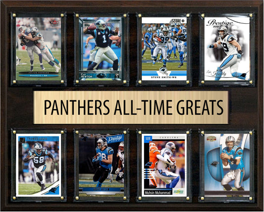 Carolina Panthers All Time Greats Legends Plaque 8 Cards Cam Newton Luke Kuechly