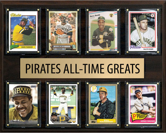 Pittsburgh Pirates All Time Greats Legends Plaque 8 Cards Roberto Clemente McCutchen Stargell