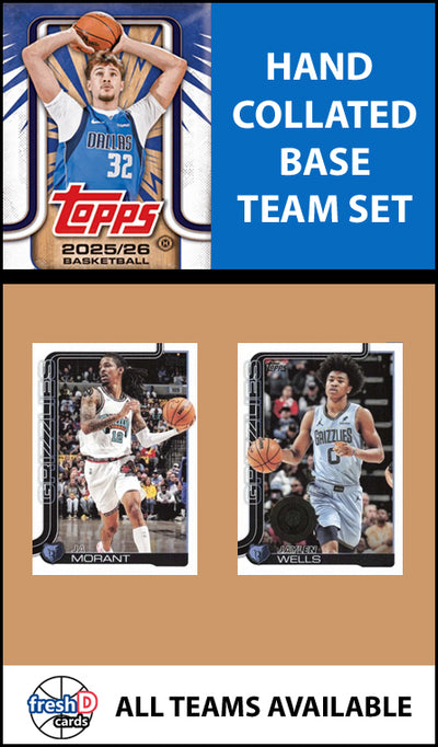 2025-26 Topps NBA Flagship Team Set Memphis Grizzlies Ja Morant Edey