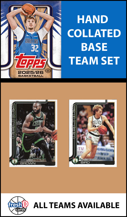 2025-26 2026 Topps Boston Celtics NBA Team Set + 2024 Panini Hoops Larry Bird Tatum