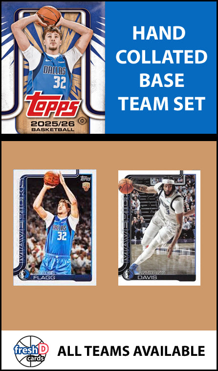 2025-26 Topps NBA Flagship Team Set Dallas Mavericks Cooper Flagg RC Nowitzki