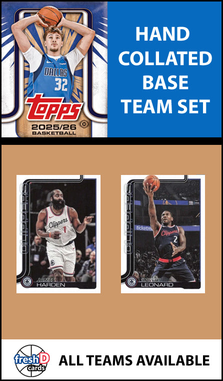 2025-26 Topps NBA Flagship Team Set LA Clippers Kawhi Leonard Harden