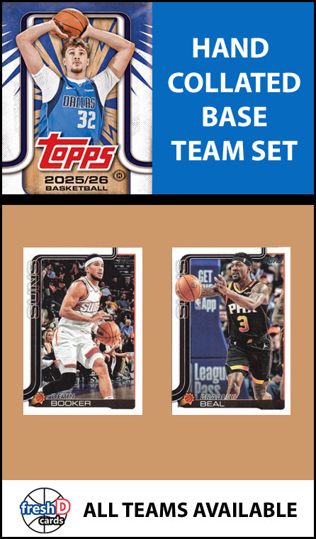 2025-26 2026 Topps Phoenix Suns NBA Team Set + 2024 2023 Panini Hoops Devin Booker