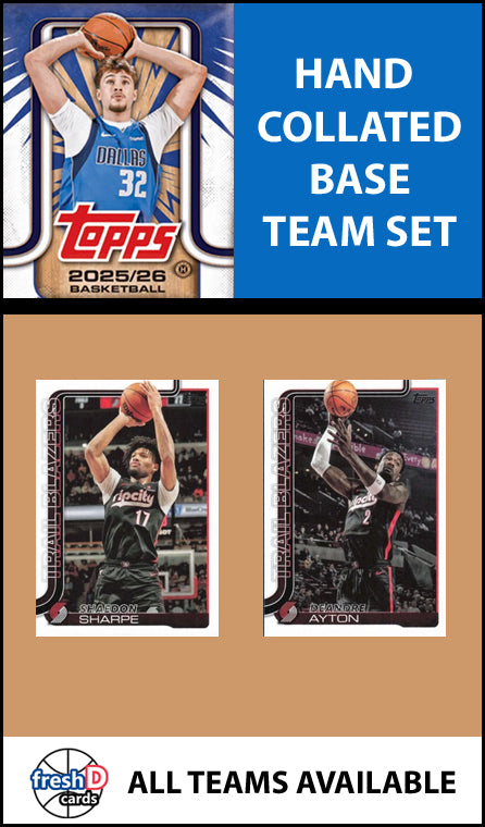 2025-26 Topps NBA Flagship Team Set Portland TrailBlazers Scoot Henderson