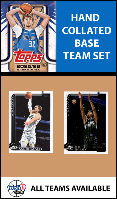 2025-26 Topps NBA Flagship Team Set Utah Jazz Ace Bailey RC 205