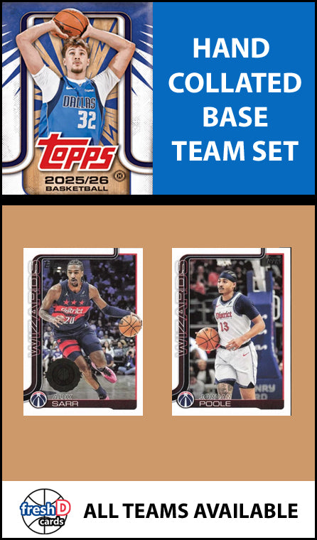 2025-26 Topps NBA Flagship Team Set Washington Wizards Alex Sarr