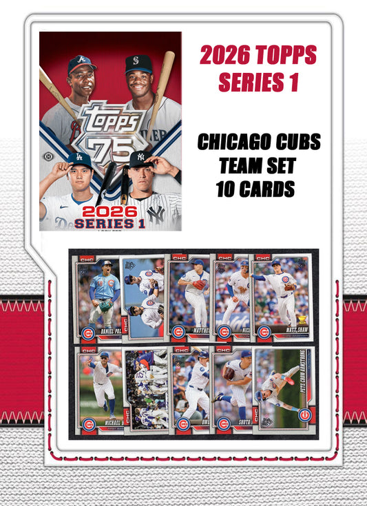 2026 Topps Series 1 Baseball Card Team Set Chicago Cubs Pete Crow-Armstrong