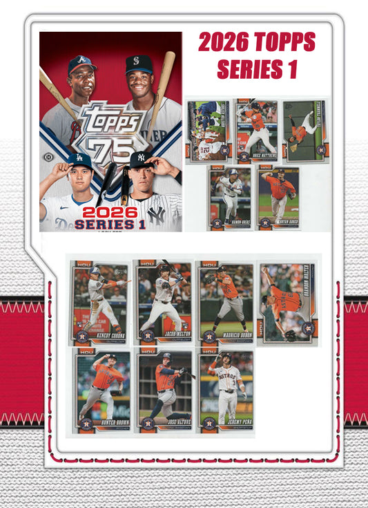 2026 Topps Series 1 Baseball Card Team Set Houston Astros Jose Altuve Brice Matthews