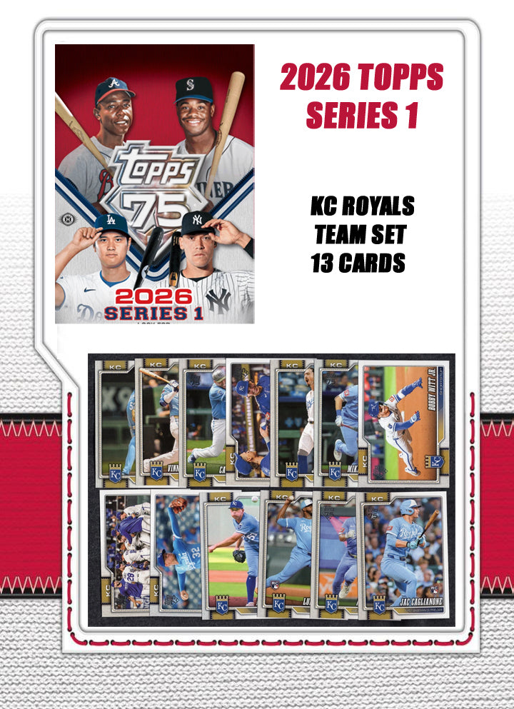 Topps Kansas City Royals Team Sets 2016 2012 2008 + 2026 Series 1 Jac Caglianone RC Witt