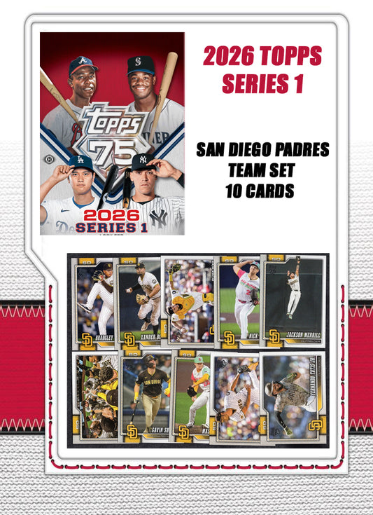 2026 Topps Series 1 Baseball Card Team Set San Diego Padres Fernando Tatis Merrill