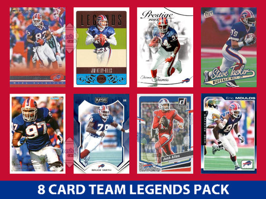 Buffalo Bills 8 Card Legends Pack Donruss Topps Panini Jim Kelly Josh Allen Reed