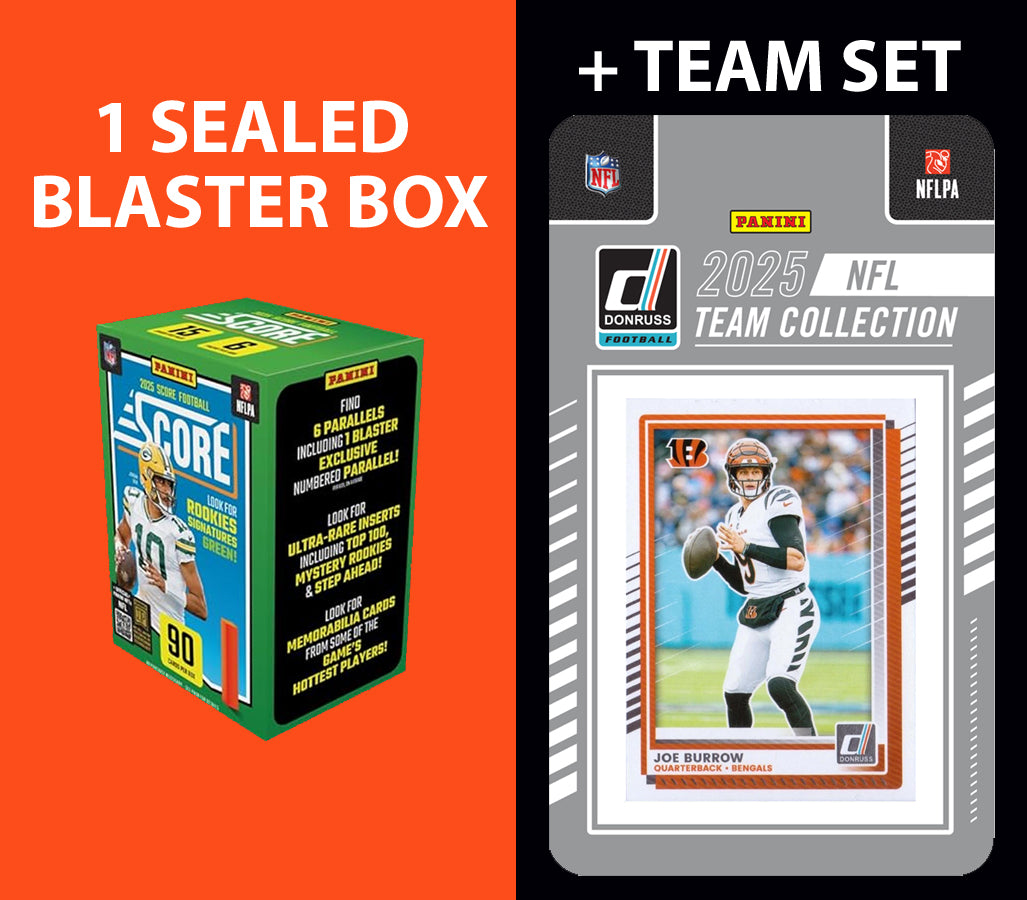 2025 SCORE Blaster Box + 2025 Donruss Team Set Cincinnati Bengals Joe Burrow Ja'Maar Chase