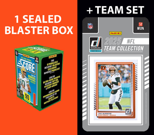 2025 SCORE Blaster Box + 2025 Donruss Team Set Cincinnati Bengals Joe Burrow Ja'Maar Chase